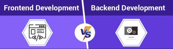 backend vs front end