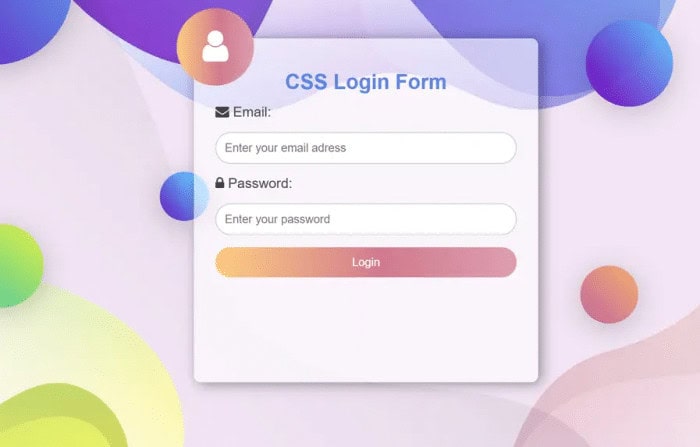 login using css