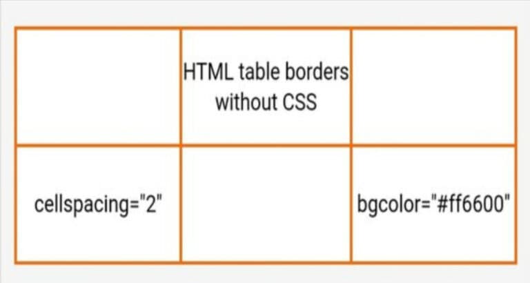 Table Border Without CSS: Designing Tables with Pure HTML