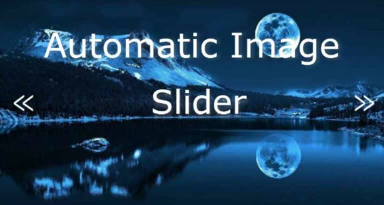 Responsive Automatic Image Slider in HTML: Modern Web Design
