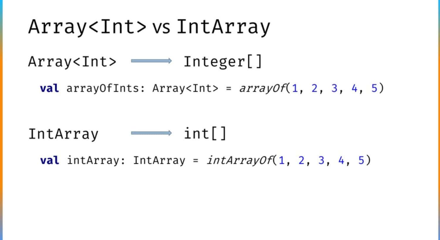 array vs intarray